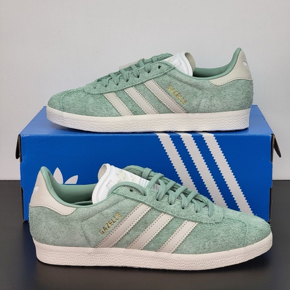 adidas Shoes - 🏷️NIB Adidas Gazelle Originals Hazy Green Sneakers Suede Women’s Shoe 7